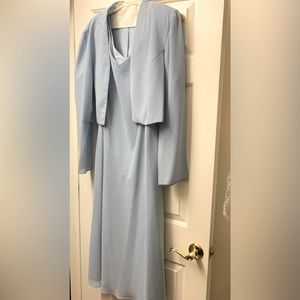 Powder blue -Special occasion dress. 2 piece, sleeveless dress &matching jacket